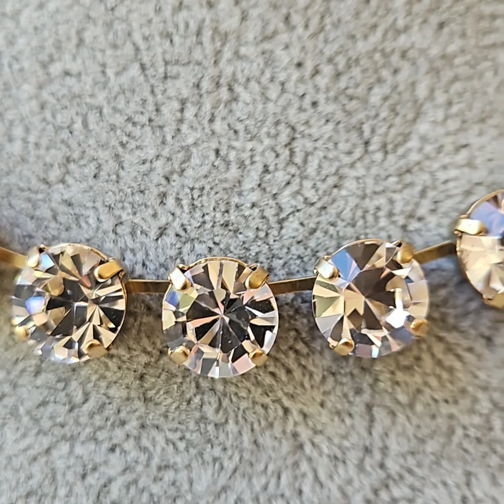 Loren Hope Gold Crystal Tennis Necklace